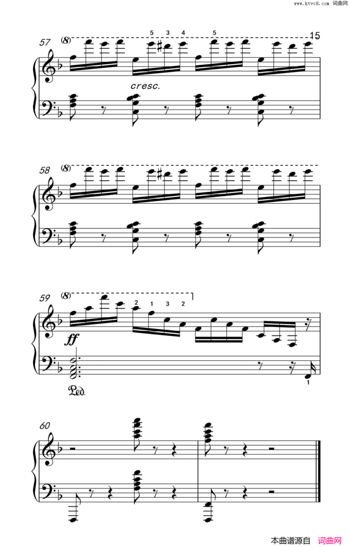 第七级2.练习曲中央音乐学院钢琴业余考级教程7-9级第七级2.练习曲中央音乐学院 钢琴业余考级教程 7-9级简谱