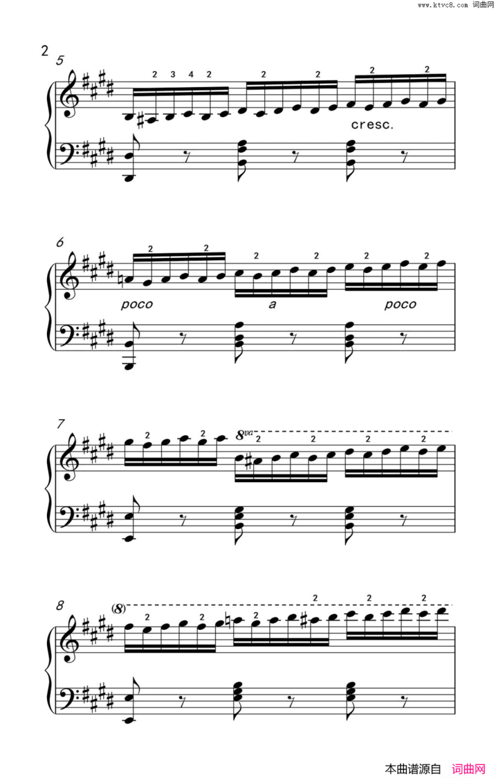 第七级3.练习曲中央音乐学院钢琴业余考级教程7-9级第七级3.练习曲中央音乐学院 钢琴业余考级教程 7-9级简谱