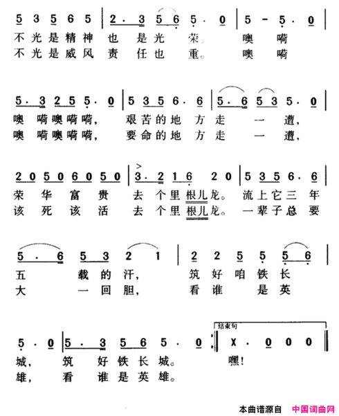 军歌金曲：战士小唱简谱
