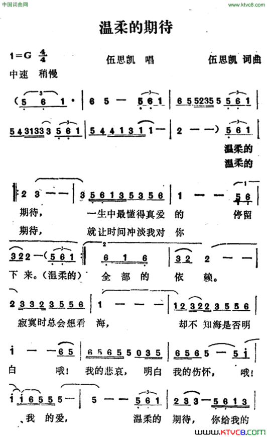 温柔的期待简谱
