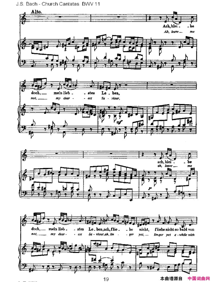 Lobet Gott in Seinen Reicben简谱