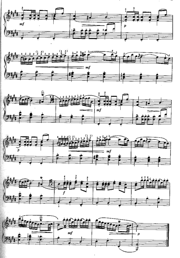 奏鸣曲斯卡拉蒂简谱