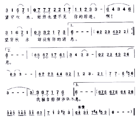 凝望--邓丽君简谱