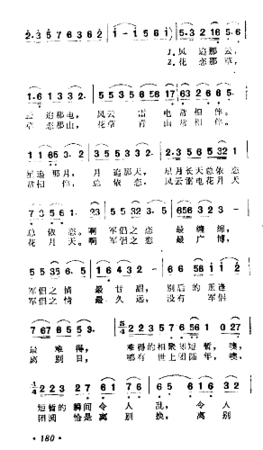 军旅情简谱