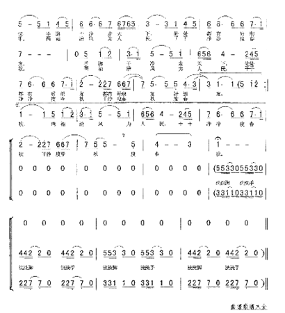 洗洗脚洗洗手石松林词彭斌曲简谱