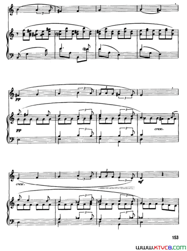 浪漫曲圆号+钢琴伴奏简谱