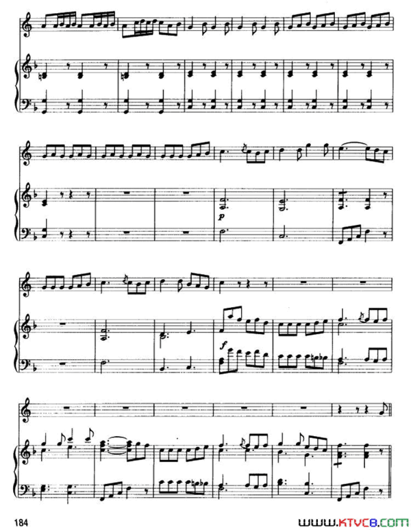 回旋曲圆号+钢琴伴奏简谱