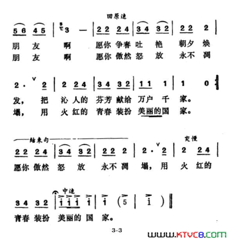 珍惜灿烂的好年华简谱